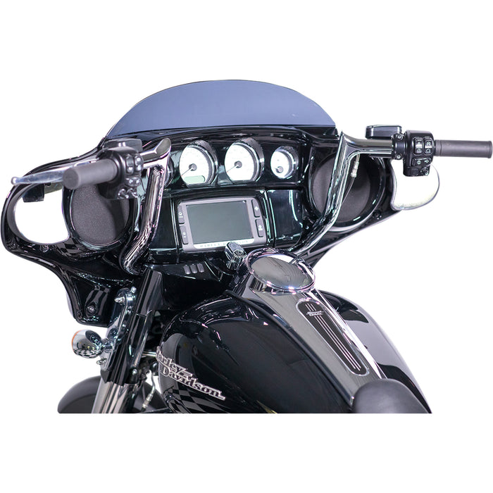 FAT BAGGERS INC. 0601-4780 909112 1-1/4" EZ Install Pointed Top Handlebar Kit - 12" - Chrome