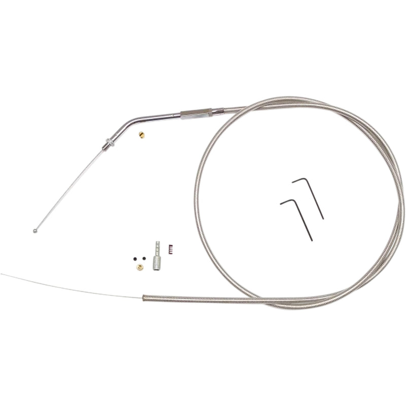 Magnum Shielding BYO™ Build Your Own™ Control Cable Kit Throttle Idle Stainless Steel - 394534 For Harley Motorcycles 1976-1995