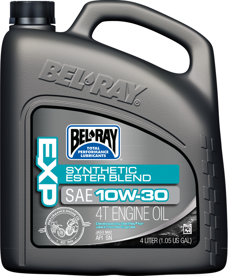 Bel-ray 840-1601 300894150185 EXP SYN ESTER BLEND ENGINE OIL 4T 10W30 4L