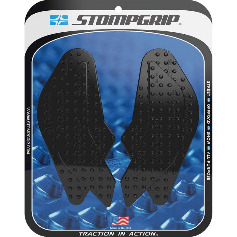 STOMPGRIP 4320-2760 55-10-0210B Volcano Profile Traction Pad Tank Grips Traction Pad Tank Grips - Volcano - Black - GSX-8R/S