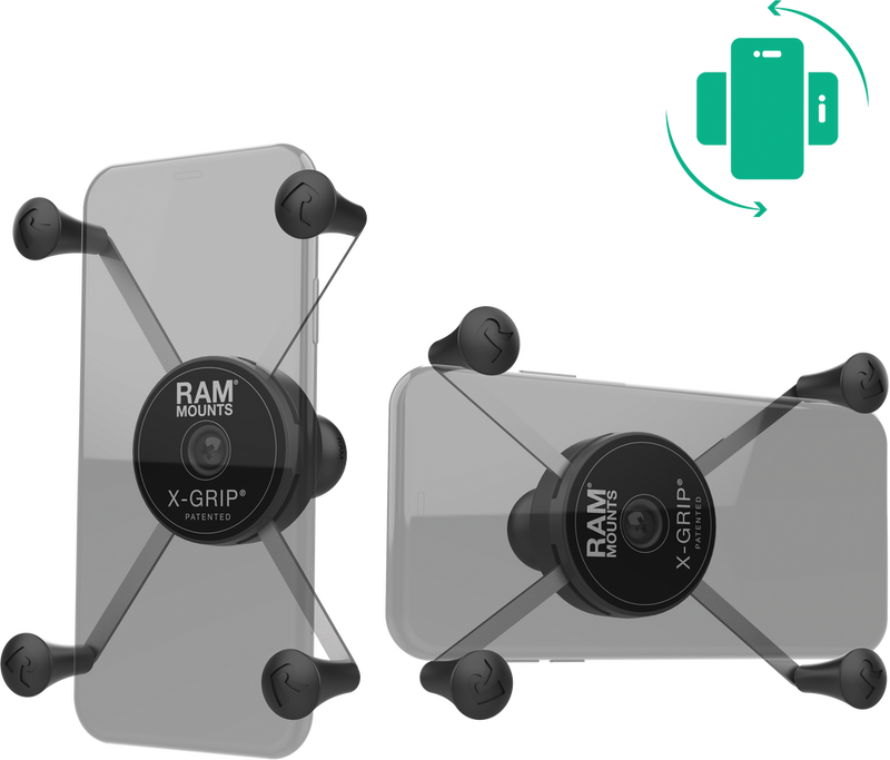 Ram Mounts 71-7078 RAM-HOL-UN10BRU ROTATING X-GRIP PHONE HOLDER LARGE W/BALL B SIZE