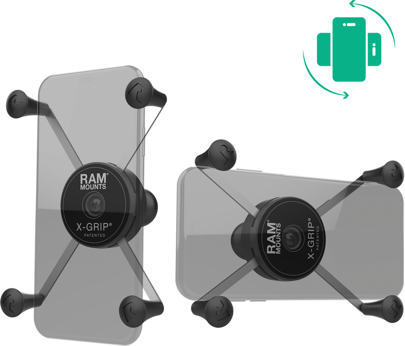 Ram Mounts 71-7078 RAM-HOL-UN10BRU ROTATING X-GRIP PHONE HOLDER LARGE W/BALL B SIZE