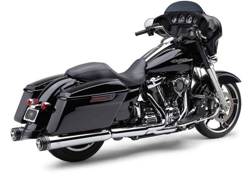 Cobra 4.5" Groove TIP Slip-ON Chrome FLH FLT - 6291 For Harley Touring 2017-2026