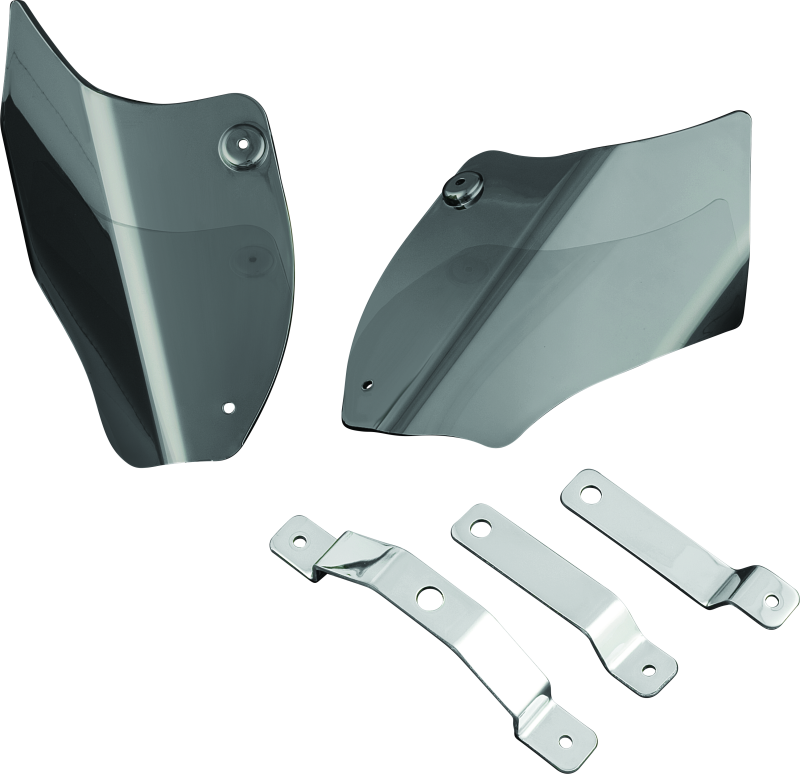 Kuryakyn 1186 Saddle Shields Heat Deflectors 00-17 Softail Smoke - Photo - Primary