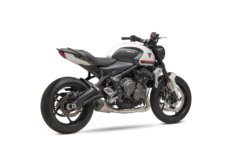 Yoshimura Exhaust AT2 Race FS SS SS CF Works - 19660AP520 Triumph Trident 660 2021-2023