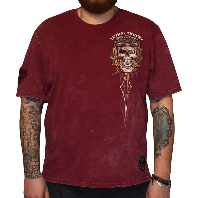 LETHAL THREAT 3030-22818 VV40179L Vintage Velocity Eye for an Eye T-Shirt red - large
