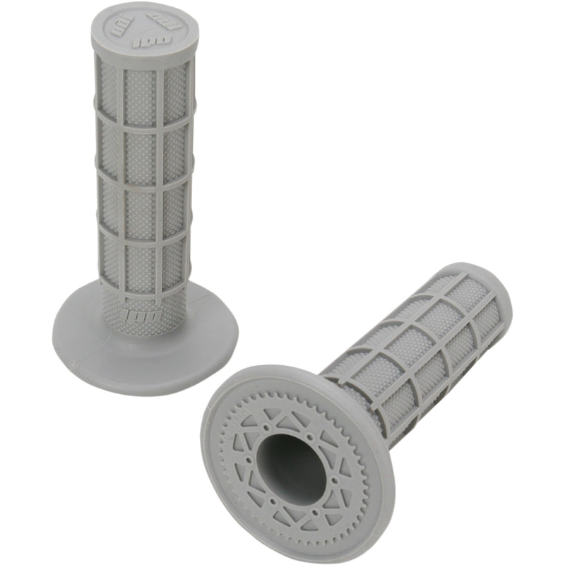 ODI 0630-0877 H02RFG Ruffian MX Full Waffle Single-Ply Grips Grips - Ruffian - Full-Waffle - Gray