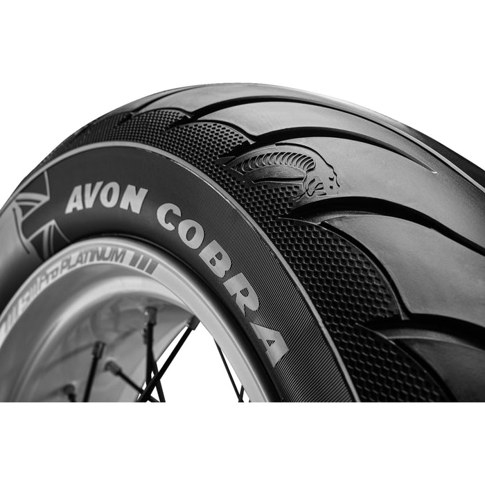 AVON 0306-0646 2120295 Cobra Chrome Reinforced Tire - AV92 - 150/80B16 - Whitewall