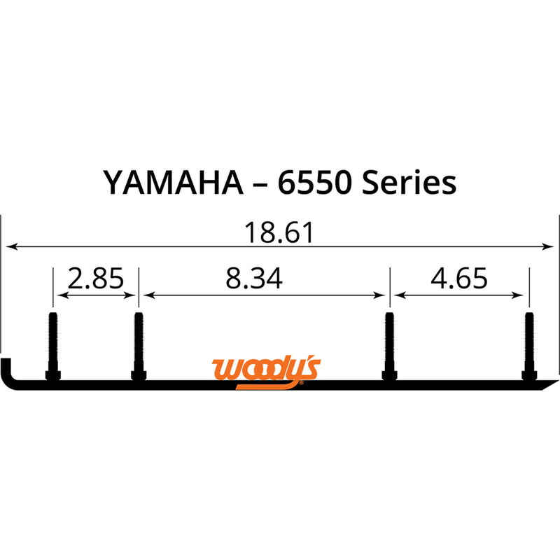 WOODY'S TYV4-6550 TYV4-6550 Trail Blazer IV™ Flat-Top® Wear Bars Wear Bar - Trail Blazer IV™ Flat-Top® - 6" - 60°