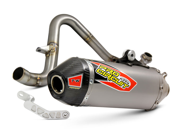 Pro Circuit T-6 S S Exhaust System W Carbon CAP - 0121712G Kawasaki 125 Pro 2017