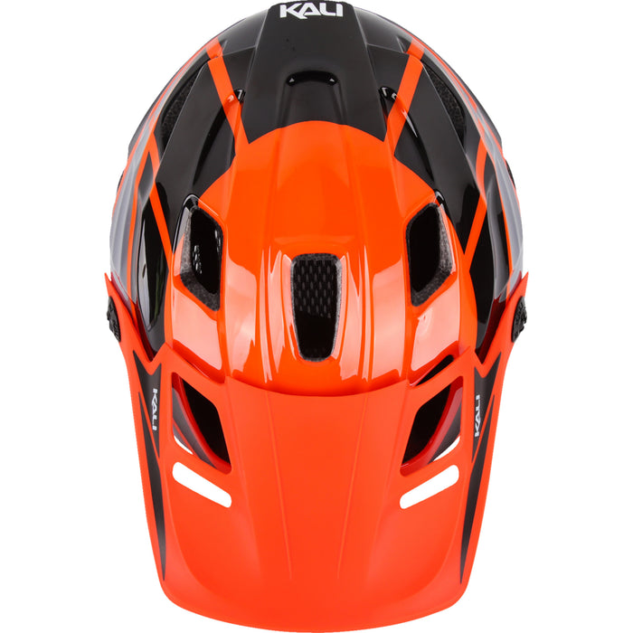 KALI 0154-0004 0221923312 Child Maya Race Full Face Bicycle Helmet Child Maya Full Face Helmet - Race - Gloss Orange/Gray/Black - OS