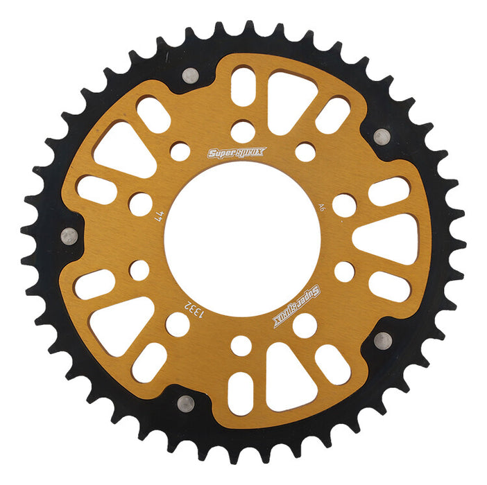 Supersprox 108-1332644 RST-1332-44-GLD REAR STEALTH SPROCKET ALU/STL 44T-525 GLD HON