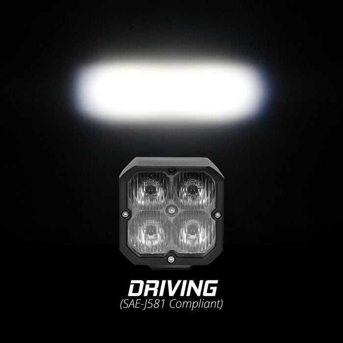 Xk Glow 653-0074 XK065001-D-KIT 20W RGB POD LIGHTS DRIVING BEAM PR