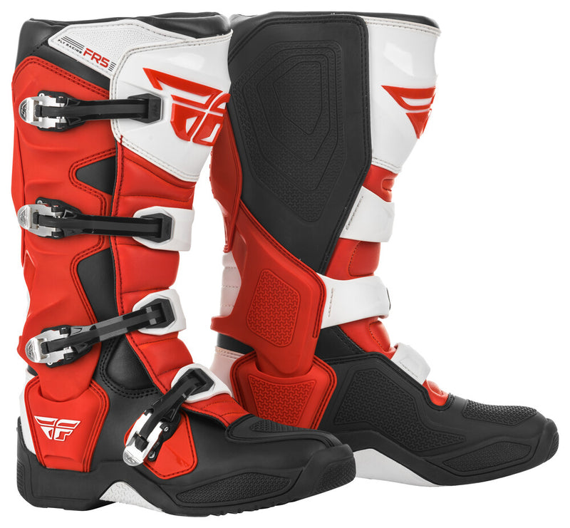 Fly Racing FR5 Boots RED Black White SZ 09