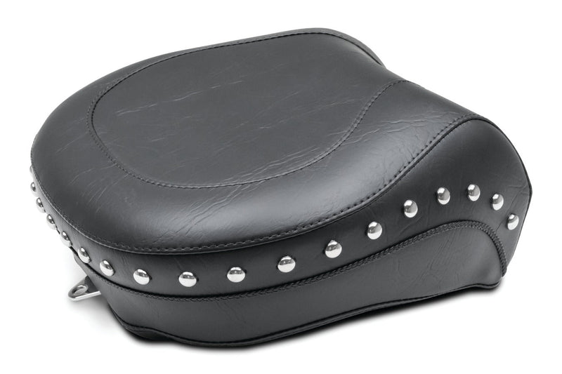 Mustang Motorcycle Standard Rear Tire Wide Touring Recessed Passenger Seat W Studs Black - 79486 For Harley Softail 2000-2015