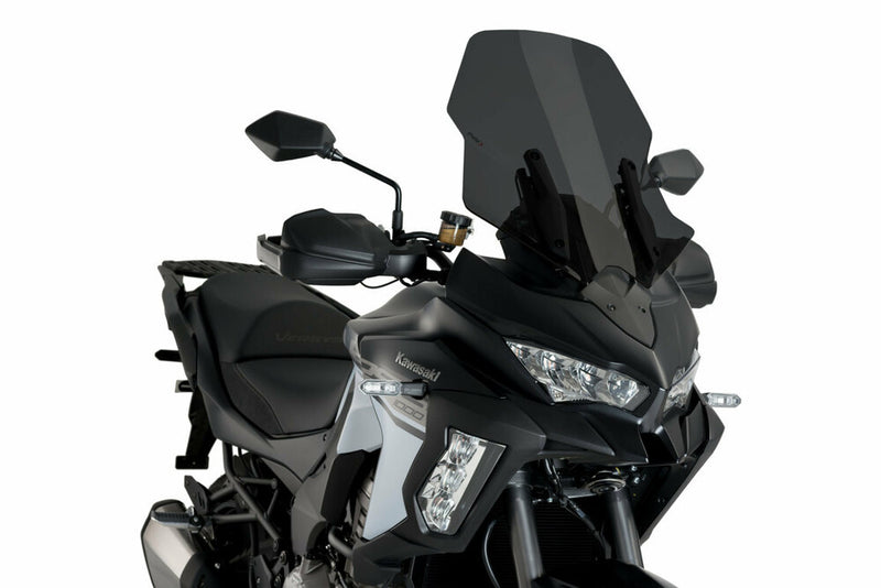 Puig Hi-Tech Parts Windscreen Touring Kawasaki Dark Smoke - 3640F Kawasaki Versys 1000 + 2019-2023