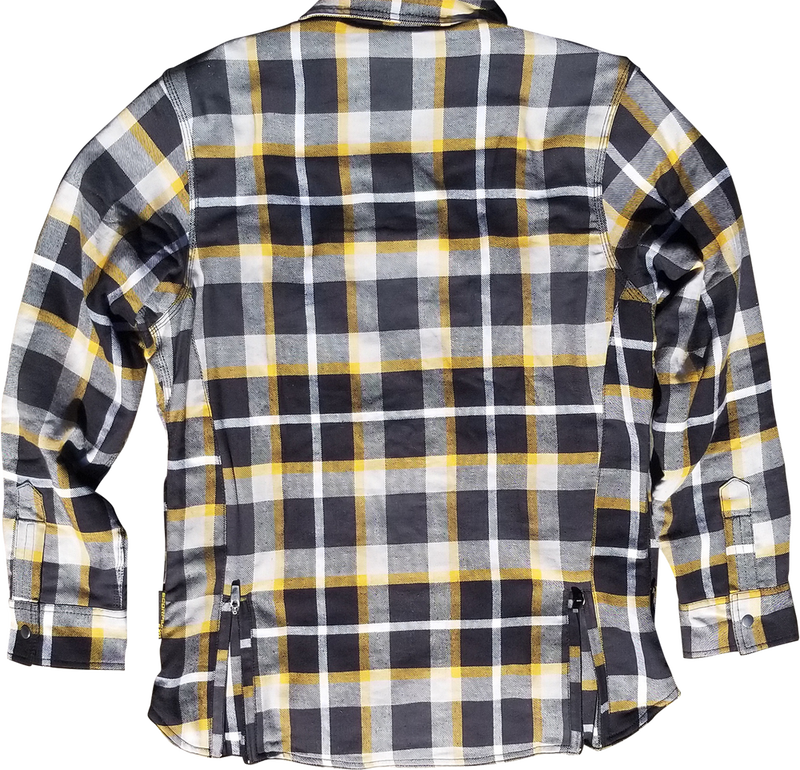 Scorpion Exo 75-61312X 52231-7 COVERT WOMENS FLANNEL WHITE/YELLOW 2X