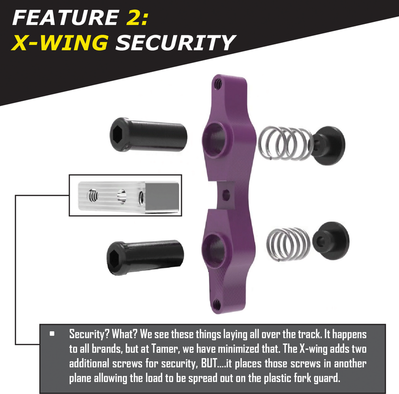 Tamer 188-8002P HH-DBU-02P TAMER DOUBLE BUTTON X-WING PURPLE