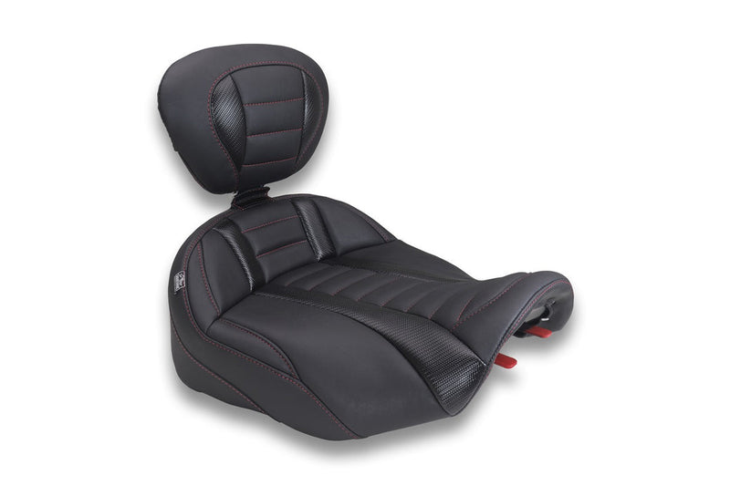 Mustang Deluxe Touring Seat - 89401DC For Harley Touring 2023-2026 - Dark Cherry