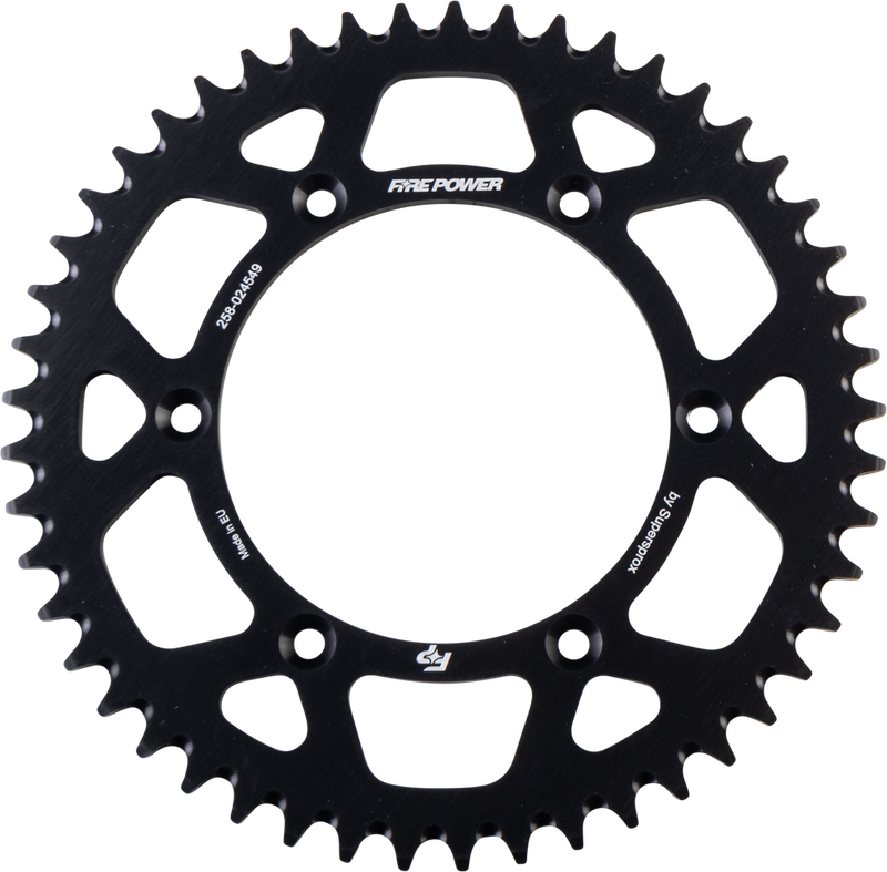 Fire Power 258-024549 FPA-245-49-BLK REAR SPROCKET ALUMINUM 49T BLK