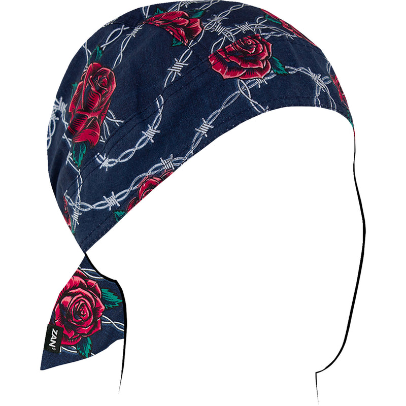 ZAN HEADGEAR 2504-0535 Z604 Flydanna® Cotton Headwrap barbed wire roses