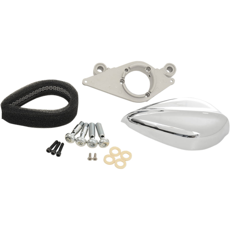 Paughco Teardrop Ribbed Air Cleaner - 701-201 For Harley Motorcycles 1990-2017
