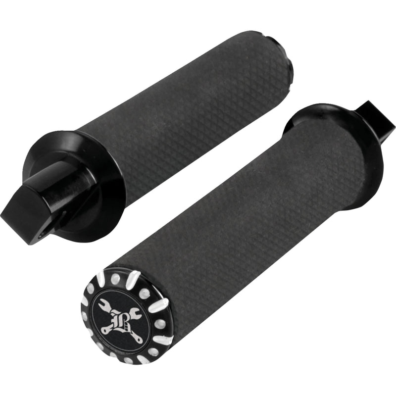 BURLY BRAND 1620-2827 B13-1123BM Hawk Foot Pegs black machined - universal