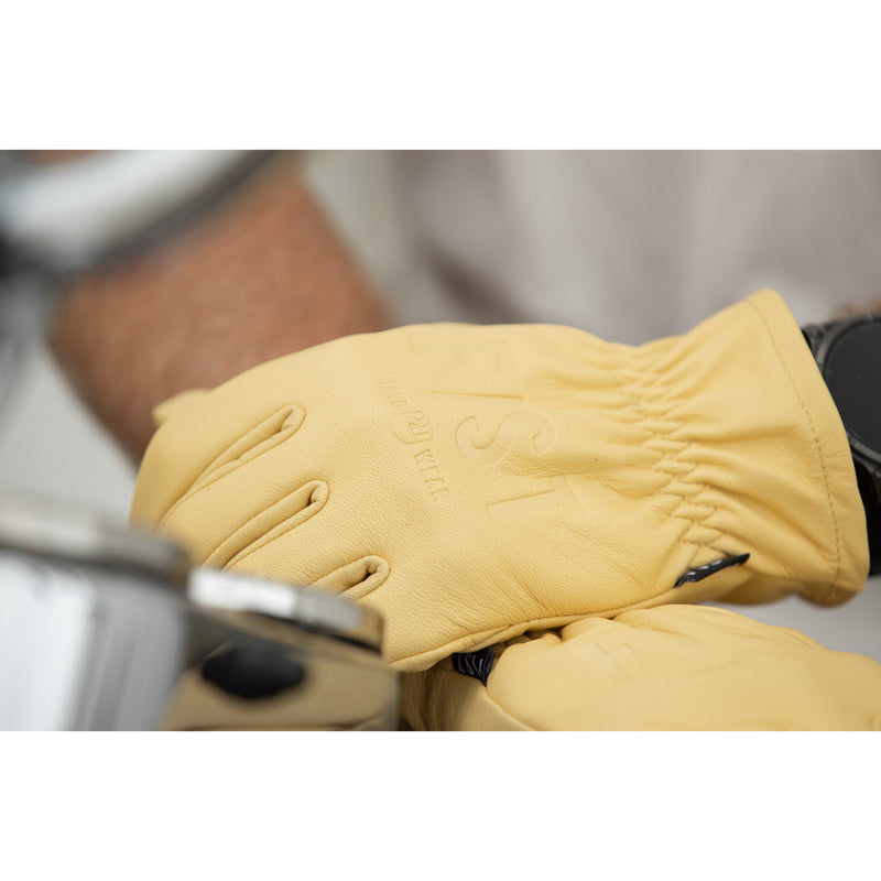 FIST HANDWEAR The Rig Road Leather Gloves Yellow