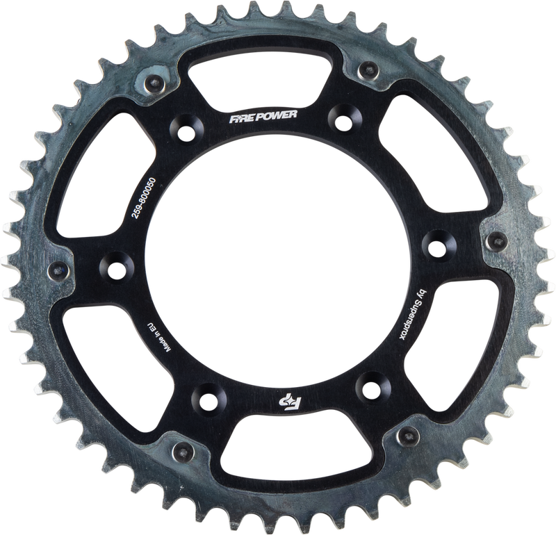 Fire Power Rear Sprocket Hybrid 50T Black SIL - FPH-8000-50-BLK Beta Dirt Bikes 2012-2024