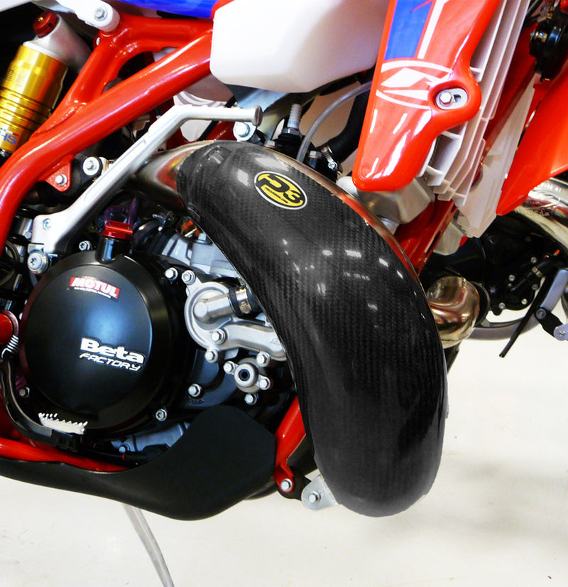 P3 Pipe Guard Carbon Fiber - 109063 Beta Dirt Bikes 2019-2025