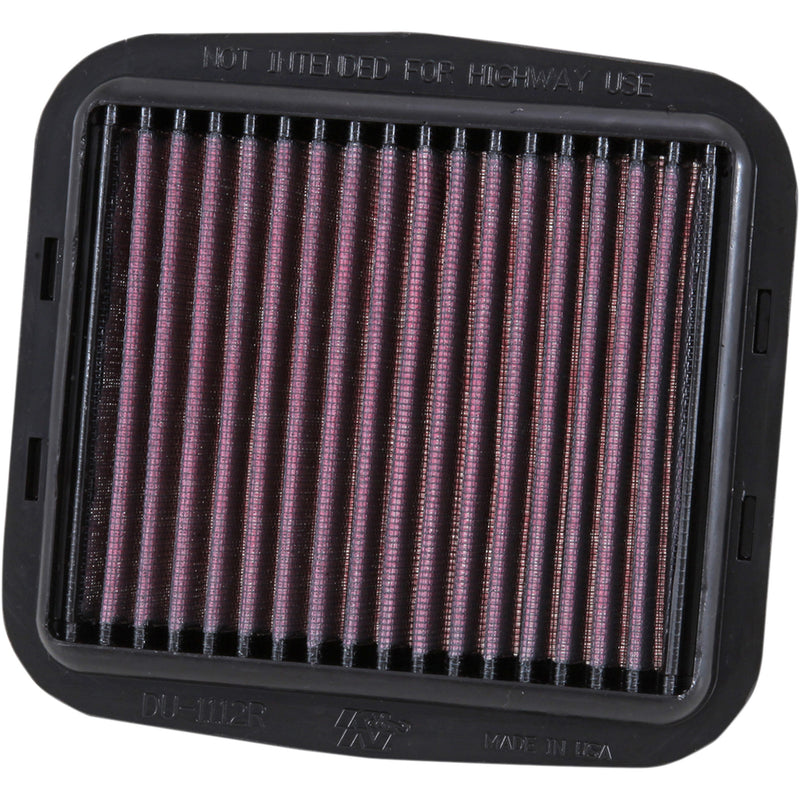 K & N High-Flow Air Filter Race Specific - DU-1112R Ducati Motorcycles 2012-2024