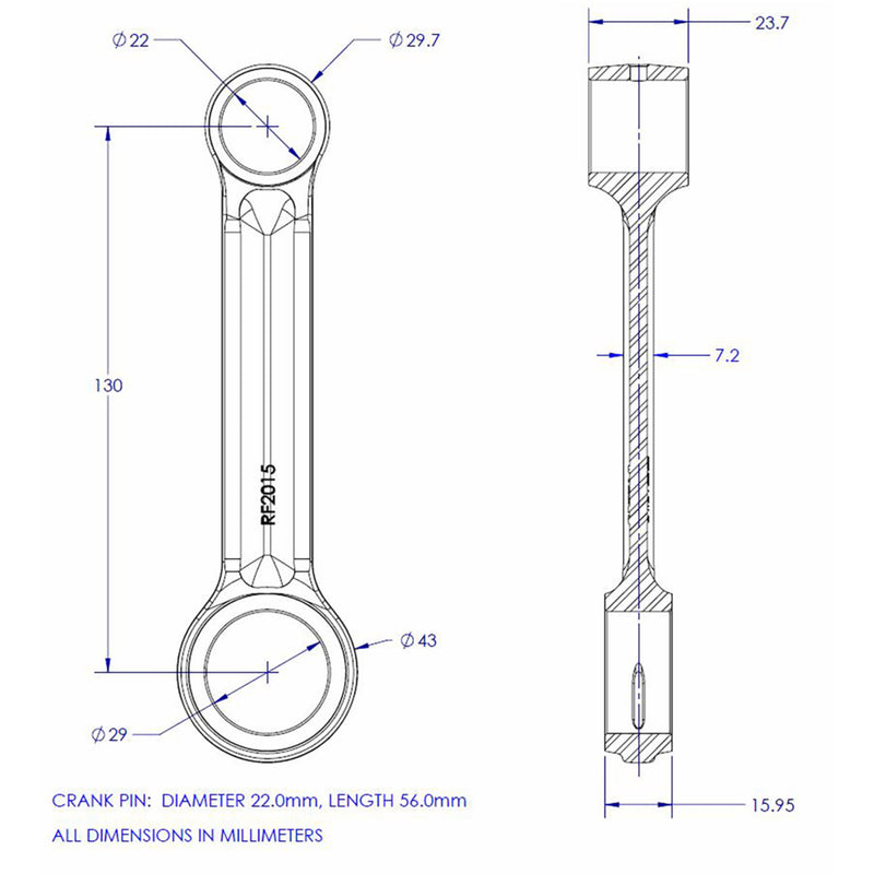 VINTCO 0923-0634 KR2015 Connecting Rod Kit cz 380 cc