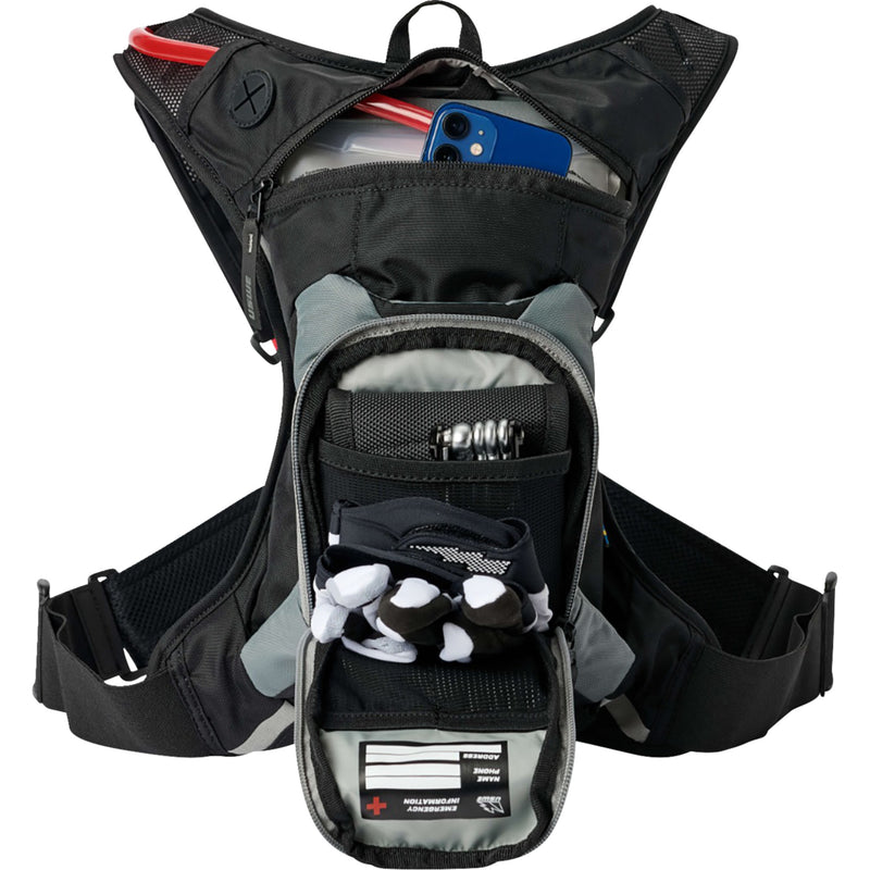 USWE 3519-0109 203059001 Moto Hydro 3L Hydration Pack Moto Hydration Pack - 3L - Carbon Black/Gray