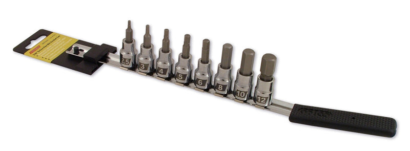 Cruz Tools 57-0016 ME38HBS SOCKET BIT SET 8PC HEX METRIC