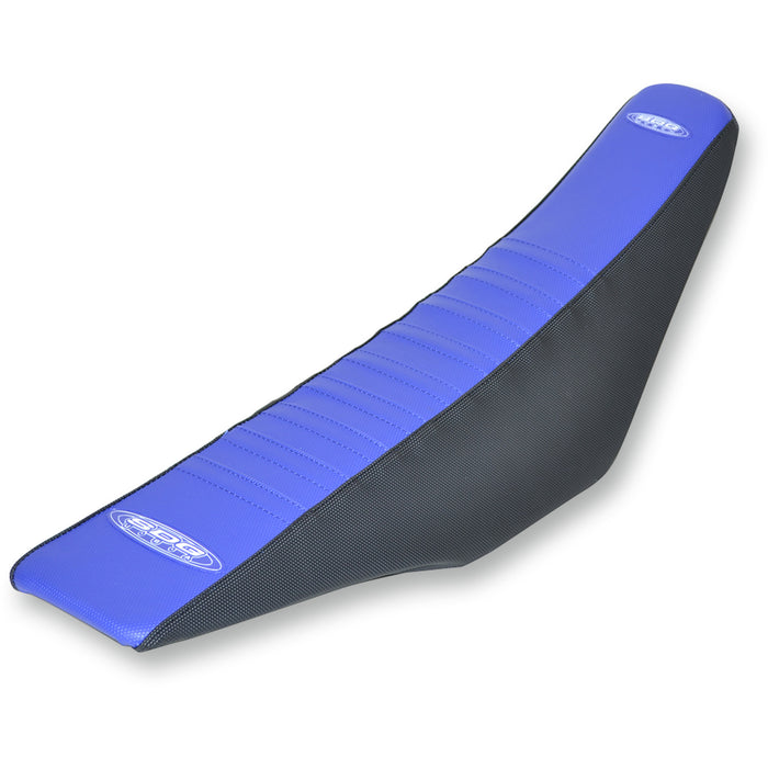 SDG 0821-2954 96345BK 9-Pleat Gripper Cover Pleated Seat Cover - Blue Top/Black Sides