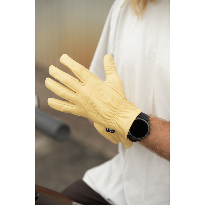 FIST HANDWEAR The Rig Road Leather Gloves Yellow