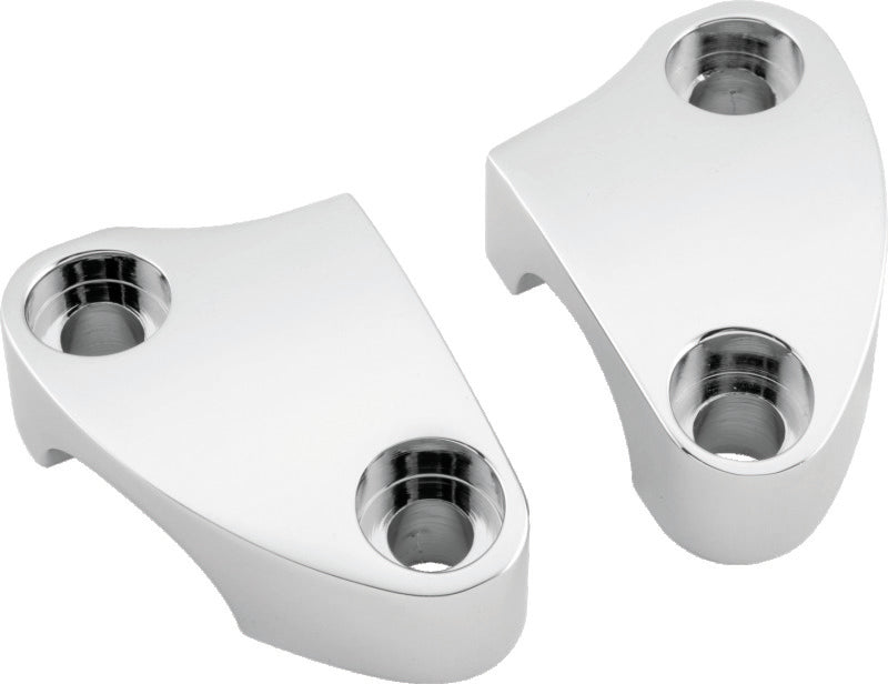 Bikers Choice 482499 1974-2011 Chrome Smooth Riser Clamps Pr - Photo - Primary