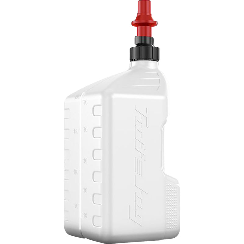 TUFF JUG 3850-0672 WURRVS20 Tuff Jug Container with Ripper Cap Tuff Jug - Container - with View Strip/Ripper Cap - White - 5.3 US gal