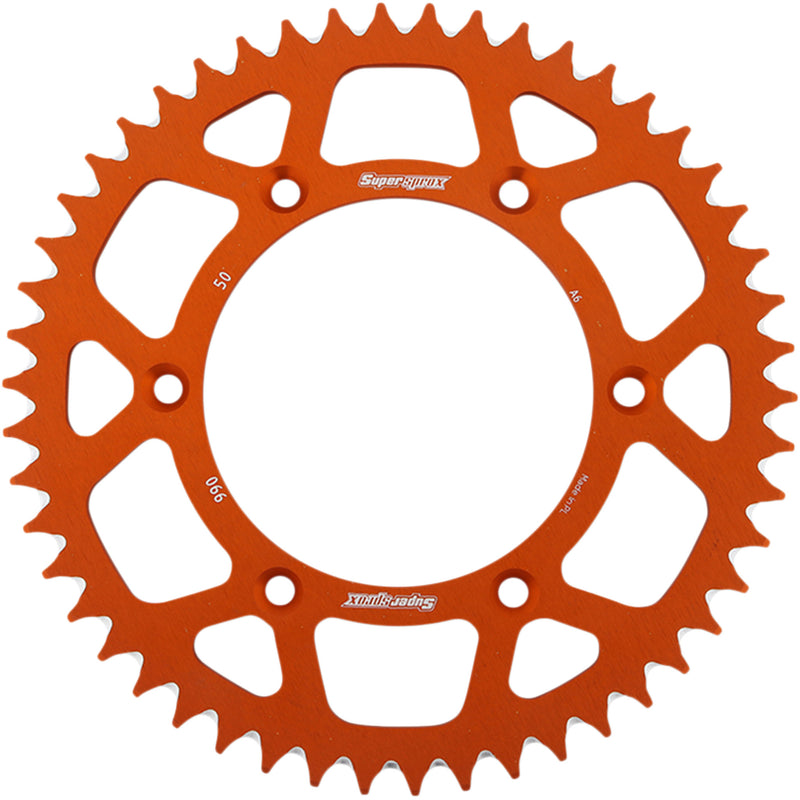 Supersprox Aluminum Sprocket - RAL-990-50-ORG For KTM 250 / 625 / XC-F 350 1998-2001 | Husaberg Dirt Bikes 2004-2008