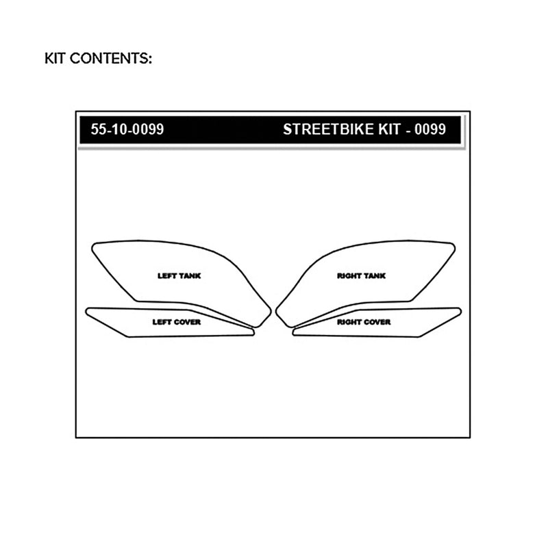 STOMPGRIP 4320-1878 55-10-0099H Volcano Profile Traction Pad Tank Kit Traction Kit - Clear - Yamaha