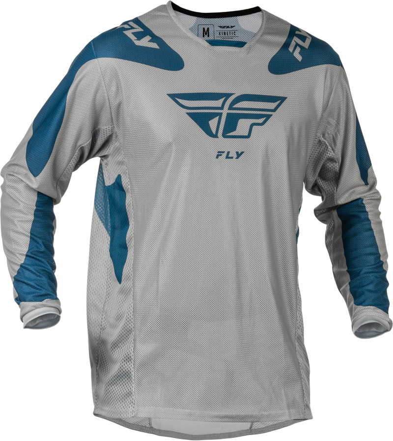 Fly Racing 379-312M 379-312M KINETIC MESH SYM JERSEY GREY/BLUE MD