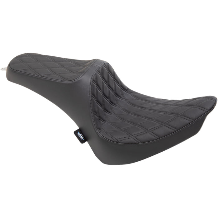 DRAG SPECIALTIES 0802-1359 Predator III Seat double diamond - black stitching - fx/fl '00-'17