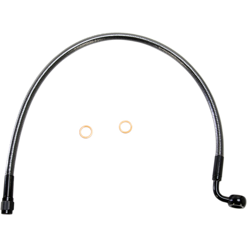 MAGNUM SHIELDING 1741-4086 AS47219 Alternate Length Designer Series ABS-Specific Front Brake Line Kit - 10 mm-90° - 19" - Black Pearl