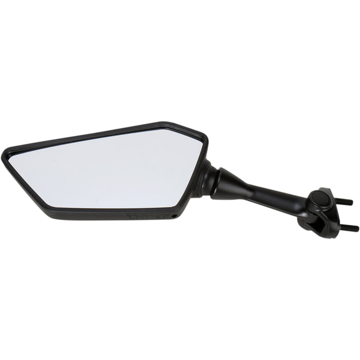 EMGO 0640-0690 20-43092 OEM-Style Replacement Mirror Mirror - Side View - Polygon - Black - Left