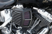 K & N RK-3950 K&N Street Metal Intake System For 01-16 Harley Davidson Softail/dyna - Shaker Black - Photo - Mounted