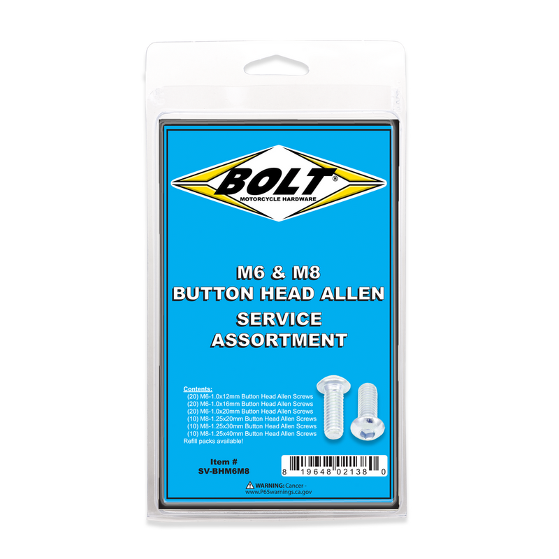 Bolt 024-40000 SV-BHM6M8 BUTTON HEAD ALLEN BOLT ASSORTMENT 90 PIECE KIT