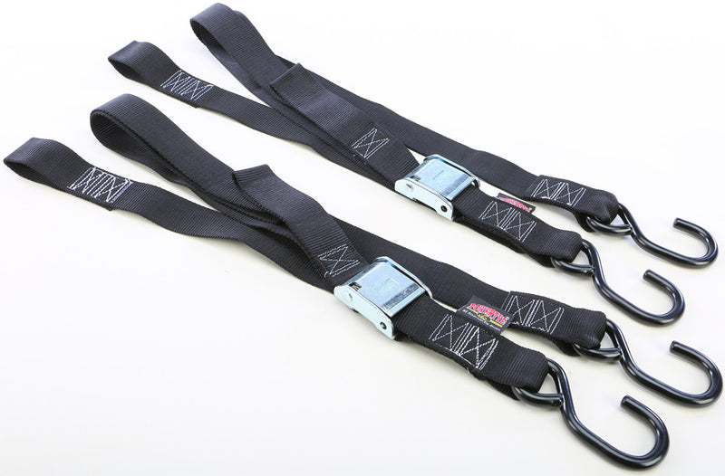 Powertye TIE-Down CAM S-Hook Soft-TYE 1.5"X6' Black Pair - 29622