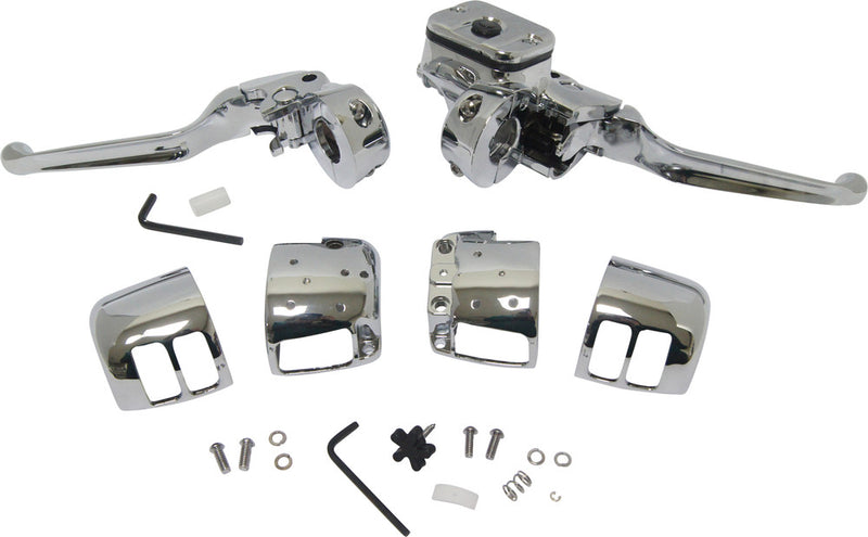 Harddrive Comp H Bar Cntrls 11/16 M Cylinder W O Switches Chrome - 26-094 For Harley Motorcycles 1996-2006