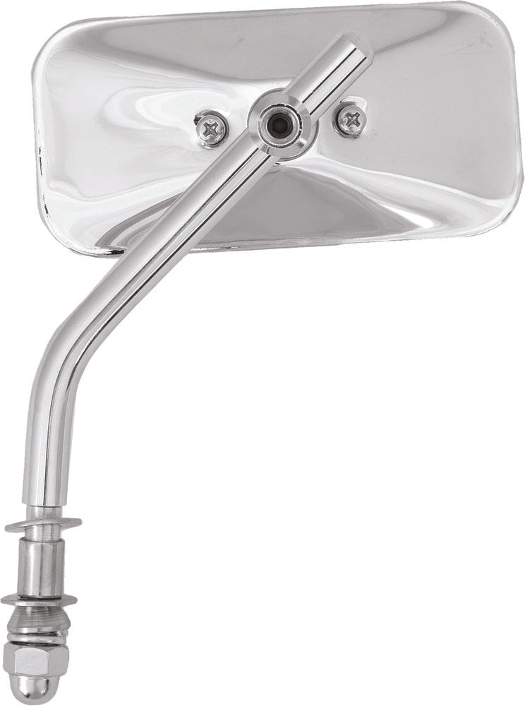 Harddrive 153086 Rectangular Mirror Chrome For Harley Motorcycles 1970-2018