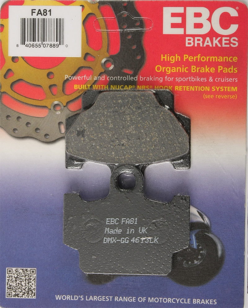 EBC Brake Pads Organic - FA81 Yamaha Motorcycles 1982-1990